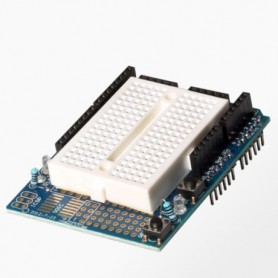 Shield de prototipo con protoboard para Arduino