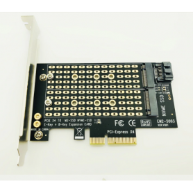 Adaptador PCIE 4x a M.2/NVME SSD o M.2/SATA SSD