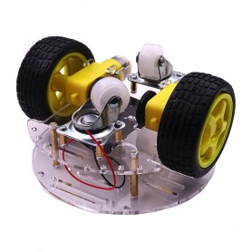 Chasis robot 2 ruedas + 2 ruedas locas