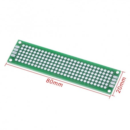 Placa PCB pre-perforadas 20x80  Fibra