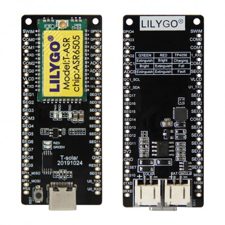 LILYGO TTGO T-Solar  STM8L152  con LoRa 915Mhz SX1262