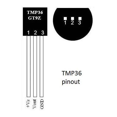 Sensor de temperatura analogo TMP36