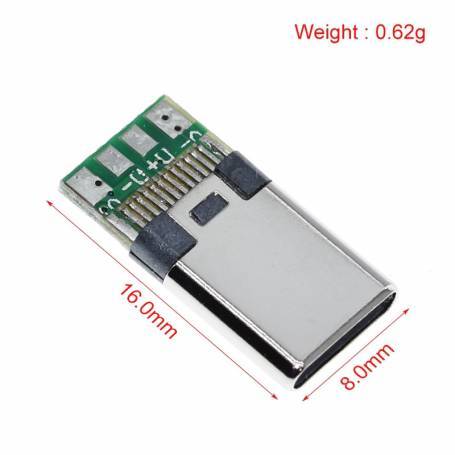 Conector adaptador USB tipo C macho  a PAD