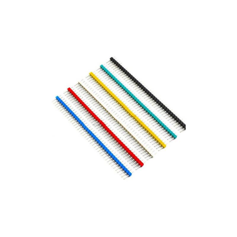 Pin Headers Pack Macho colores (40)  2.54mm
