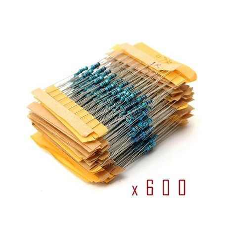 Pack 600 resistencias 30 valores 10Ω - 1MΩ