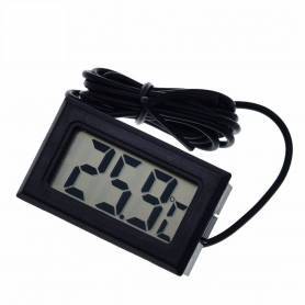 Sensor de temperatura display LCD y sensor remoto Negro