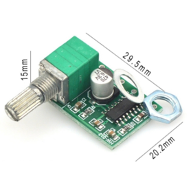 Mini amplificador de audio digital PAM8403 con potenciómetro (GF1002)