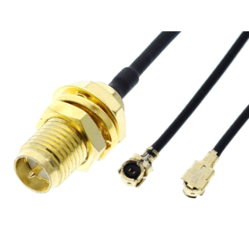 Conector cable coaxial RP-SMA 10cm MHF4 IPEX4