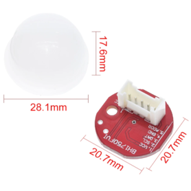 Sensor de intensidad de luz BH1750FVI con domo