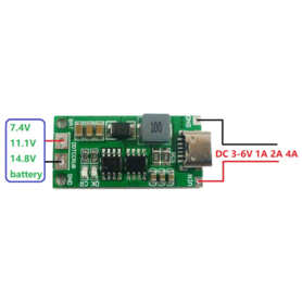 Cargador Batería de Li-Ion 3S (3 Celdas) con USB-C DDTCCRUB