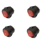 Interruptor Switch Redondo KCD11 color rojo
