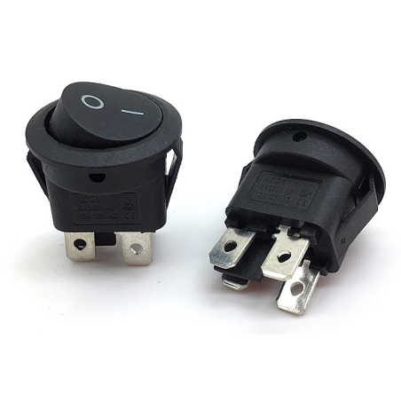 Interruptor Switch Redondo KCD11 color negro