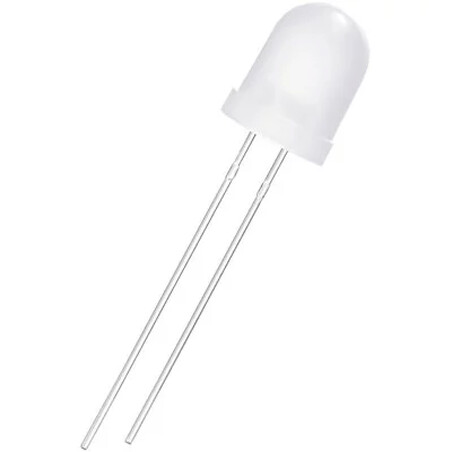 LED Blanco 5 mm Pack 10 unidades Difuso
