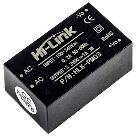 Regulador fuente 220v AC a 3.3v DC 3w HLK-PM03 Hi-Link